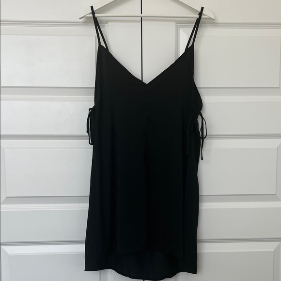 Divided Black Strappy Mini Dress - Picture 2 of 7